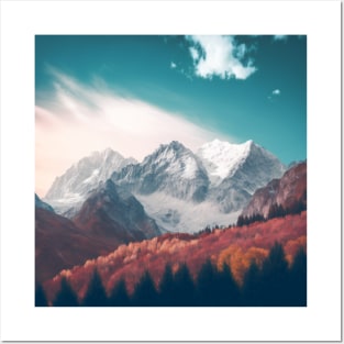 Swiss Alps in autumn Posters and Art